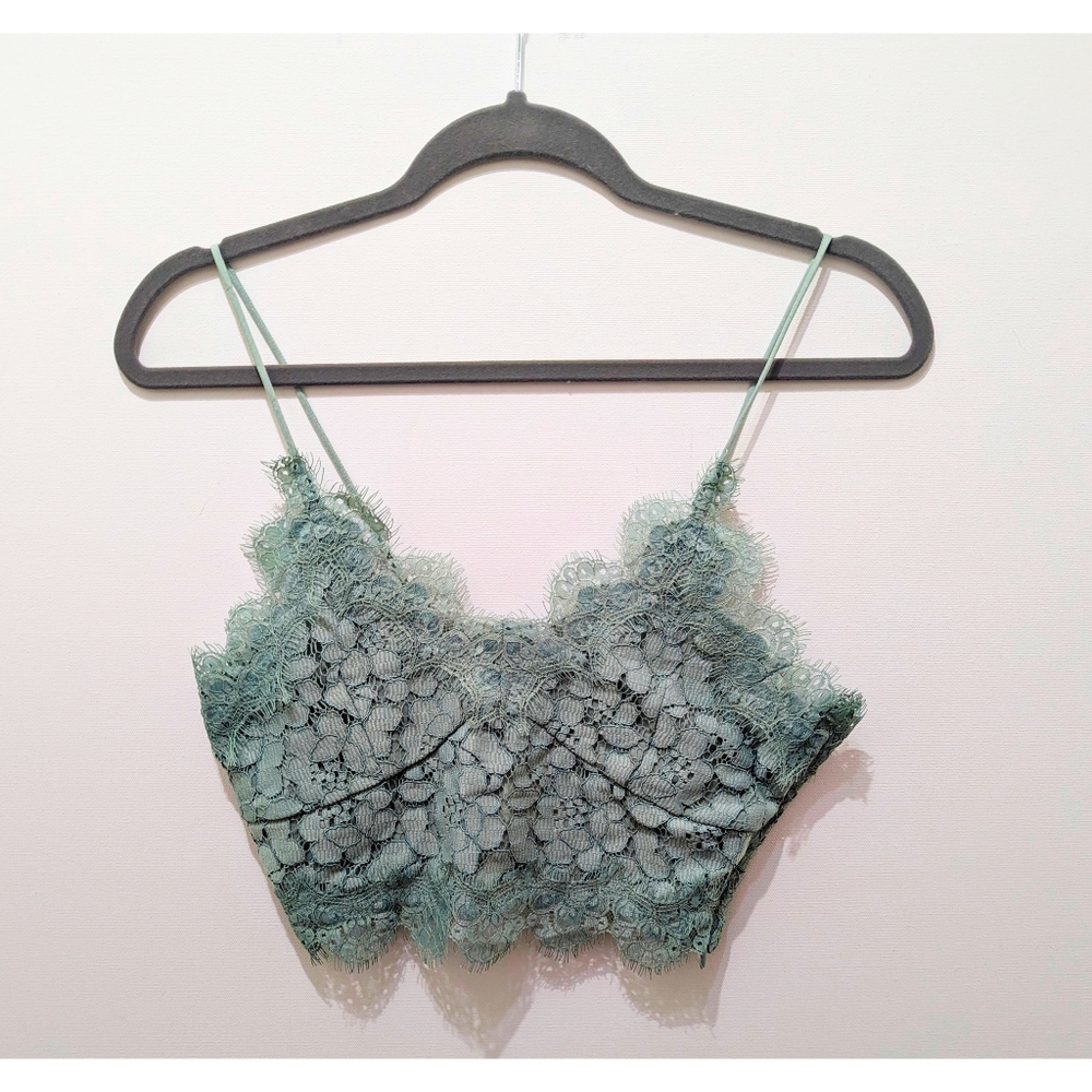 H&M Mint Green Lace Bustier Women's Size 6
